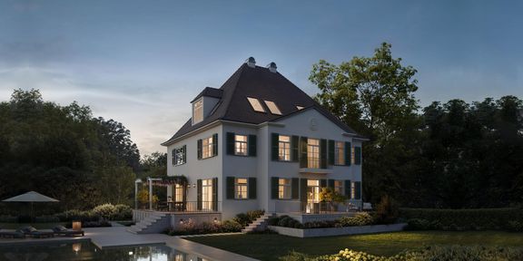 Historische Villa auf 2.097 m² Grund & Baurecht für drei Stadthäuser