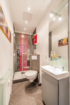 Attractive guest shower room