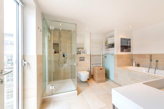Nobly designed master bathroom
