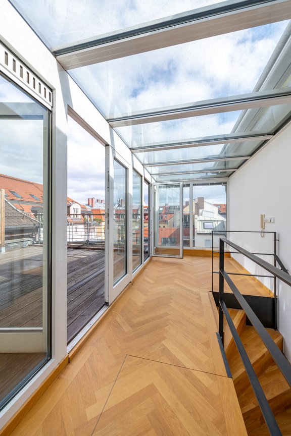 Verglaster Wintergarten