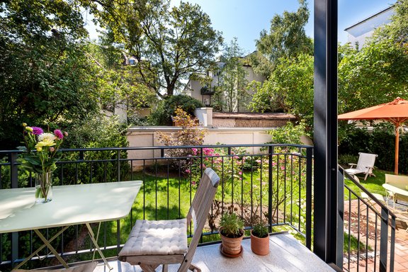 Südbalkon in den Südgarten