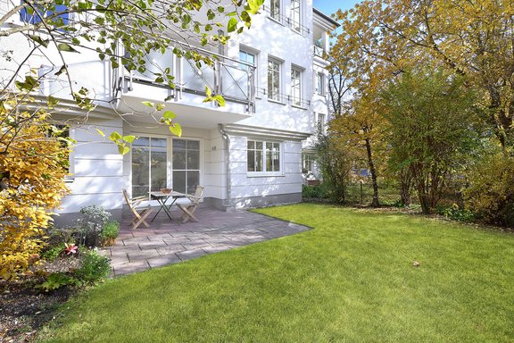 South-west garden with terrace