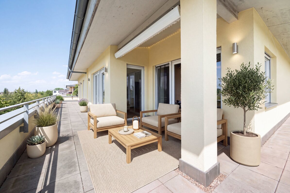 Dachterrasse mit Fernblick