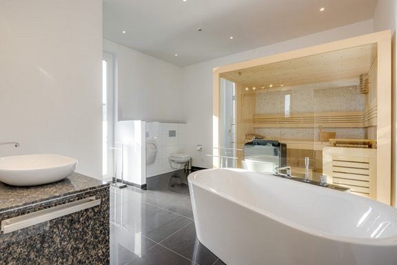 Masterbad mit Sauna