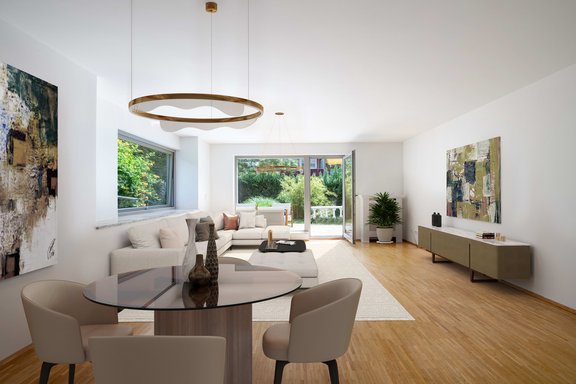 Wohnbereich (virtuell möbliert)