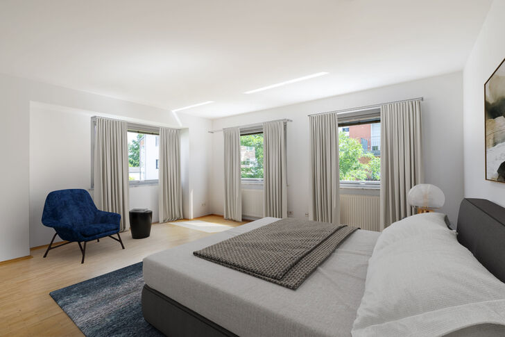 Schlafzimmer (virtuell möbliert)