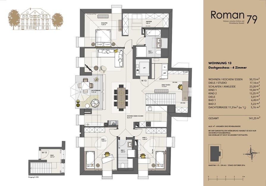 Grundriss Wohnung 13