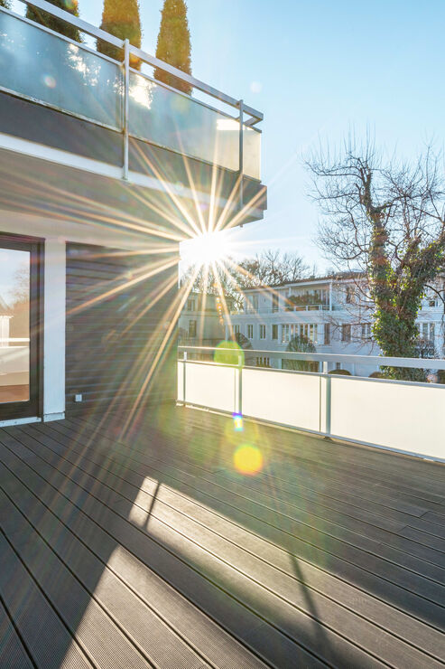 Sonnige Dachterrasse