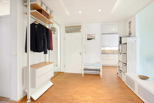 The rooms are arranged around the central hallway