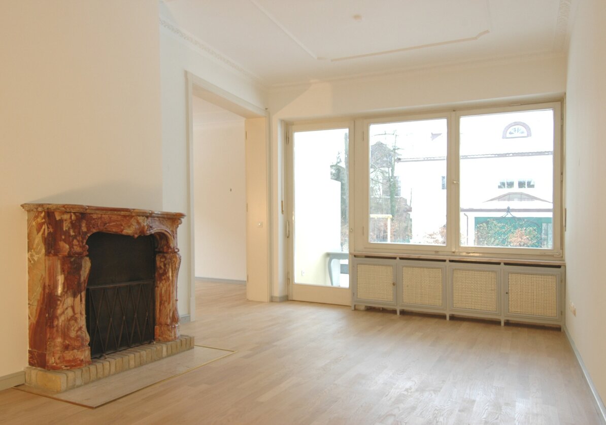 Absolut ruhig gelegene stilvolle Garten-Wohnung mit offenem Kamin und