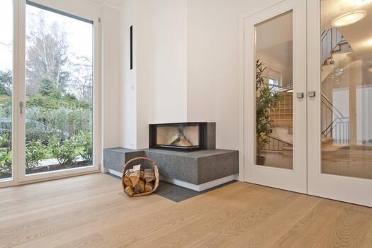 Open fireplace