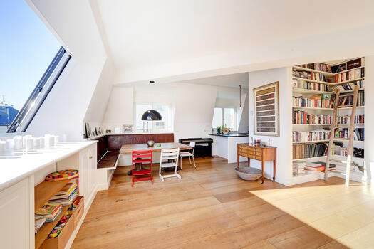 View into the dining area