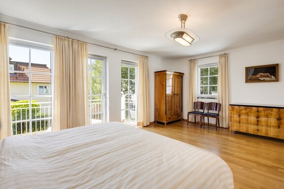 Bedroom with balcony
