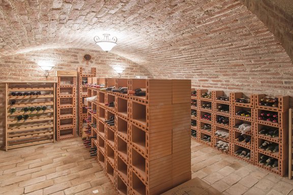 Spacious wine cellar