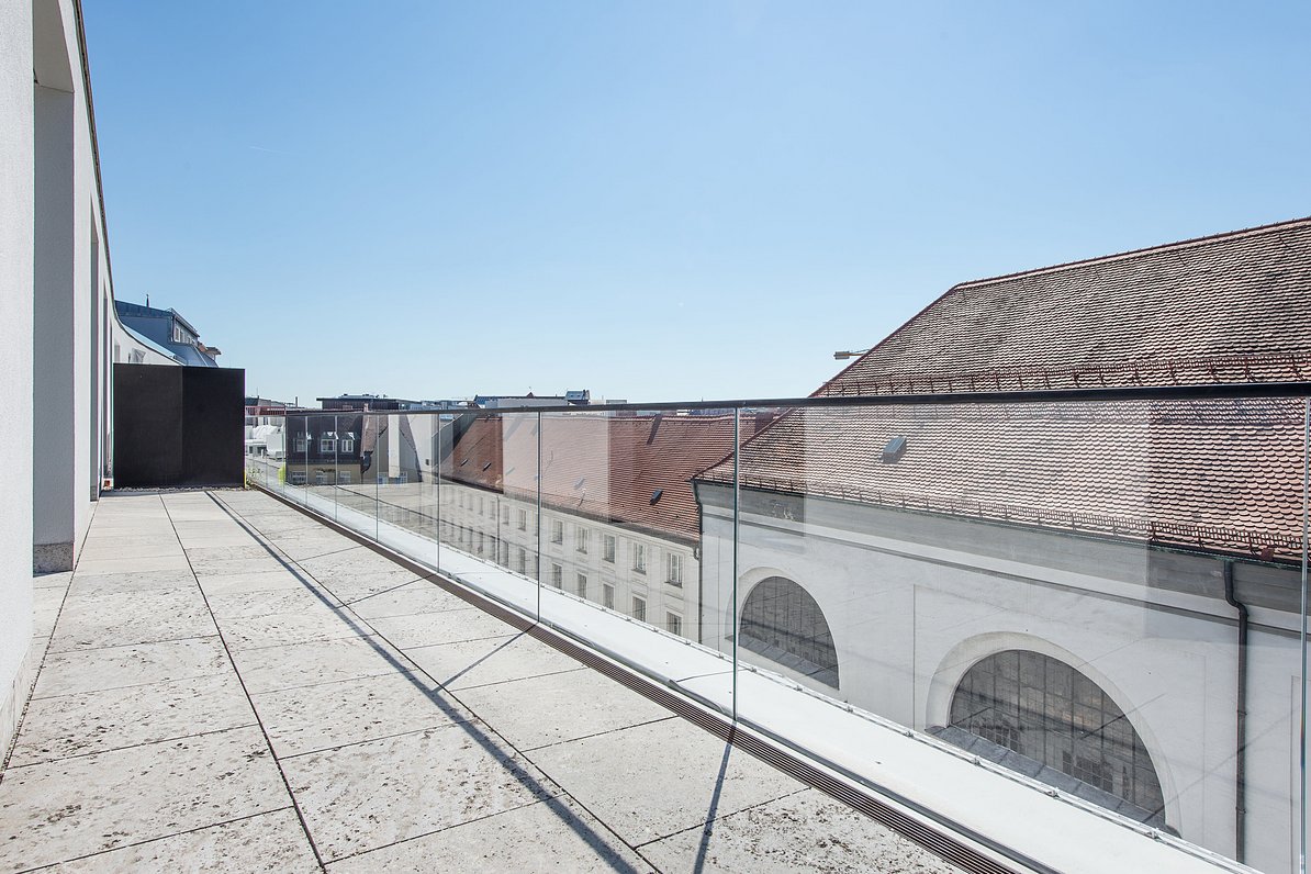 Large south-facing roof terrace