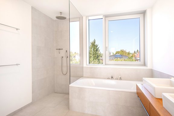 Modern bathroom with high quality equipment