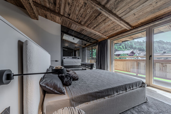 Schlafzimmer mit Bergblck