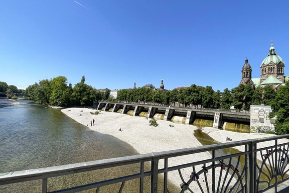 Die Isar fußläufig erreichbar