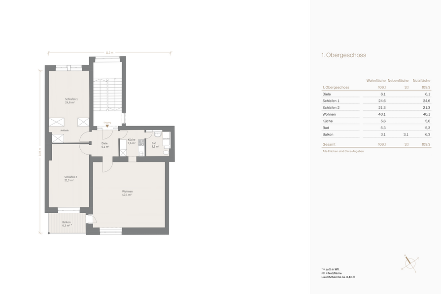Grundriss 1. Obergeschoss