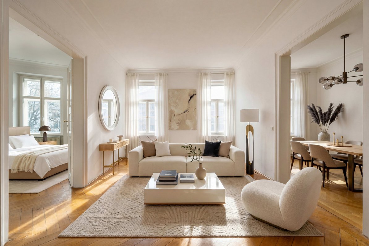 Lichterfülltes Wohnen in eleganter Altbau-Atmosphäre