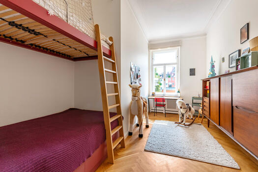 Children room with loft bed