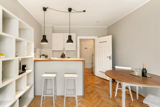 Wohnen, essen und kochen