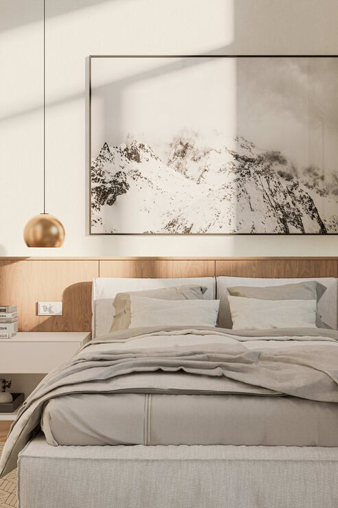 Ruhiges Schlafzimmer zum Innenhof (Visualisierung)