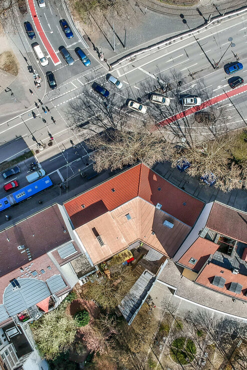 Drohnenaufnahme Grundstück
