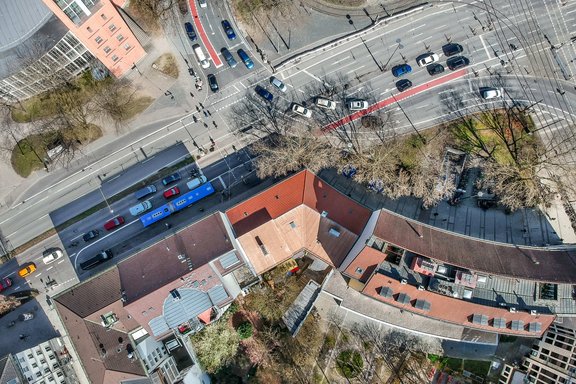 Drohnenaufnahme Grundstück