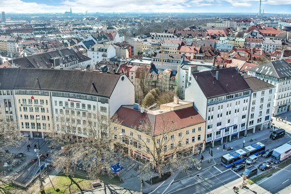 Drohnenaufnahme mit Blick nach Südosten