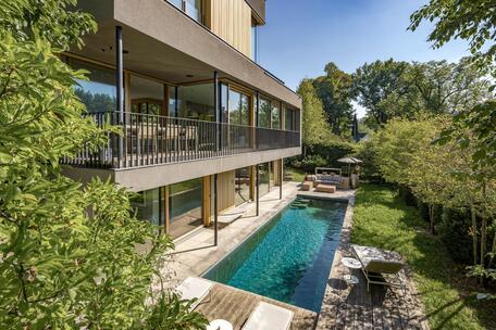 Architect-designed villa with high-end aesthetics, a spa area, and a pool in a unique location