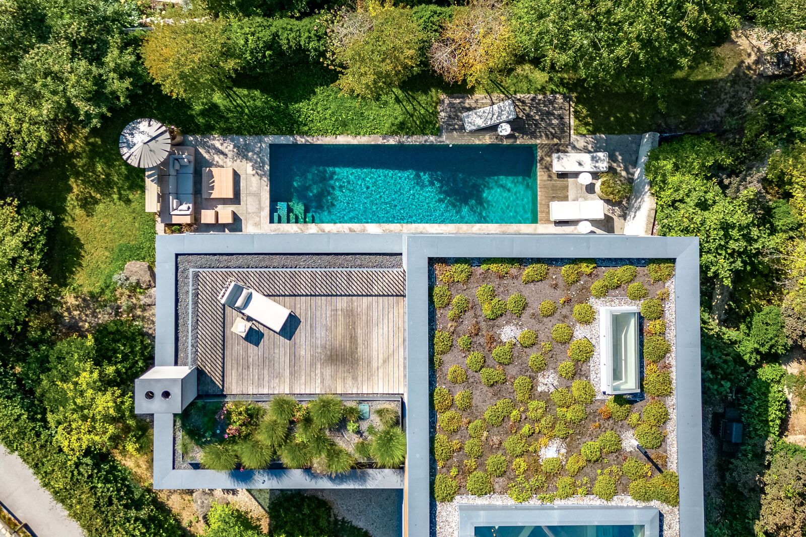Hightech-Villa aus der Luft
