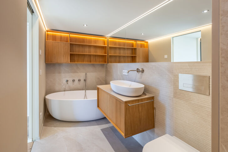 Ensuite-Bad im Dachgeschoss
