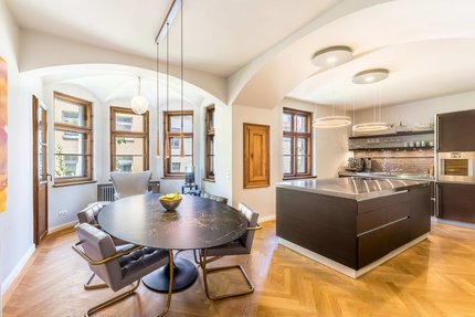 Wohnküche mit Erker