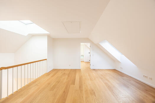 Dressing area in the attic