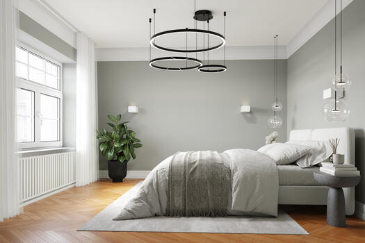 Master bedroom in the quiet inner courtyard (Visu)