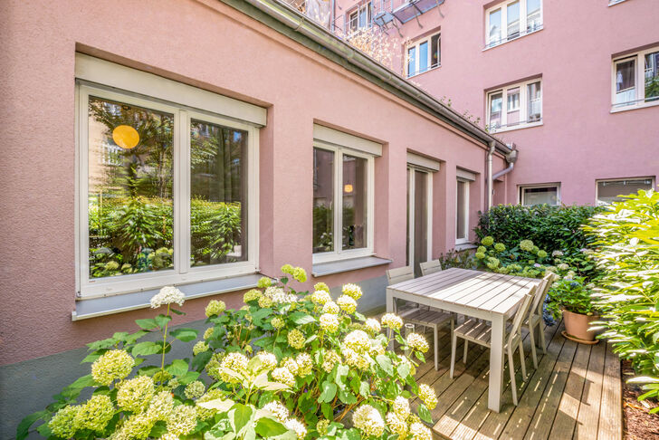 Wohnung im Erdgeschoss-Anbau