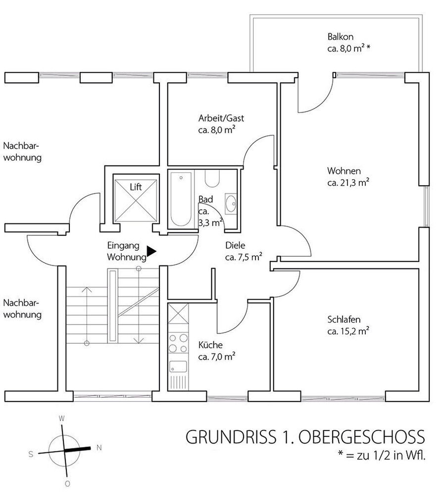 Grundriss 1OG