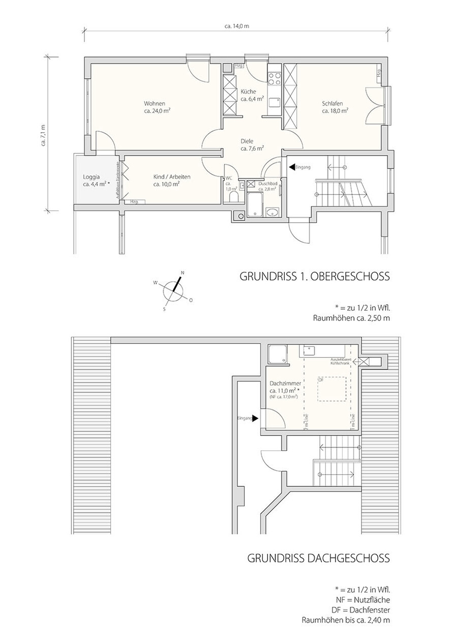 Grundriss - OG und DG