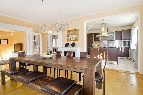 Spacious dining area