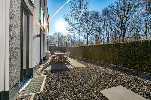 Southwest-facing terrace