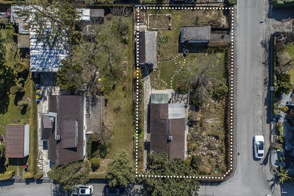 Grundstück aus der Vogelperspektive