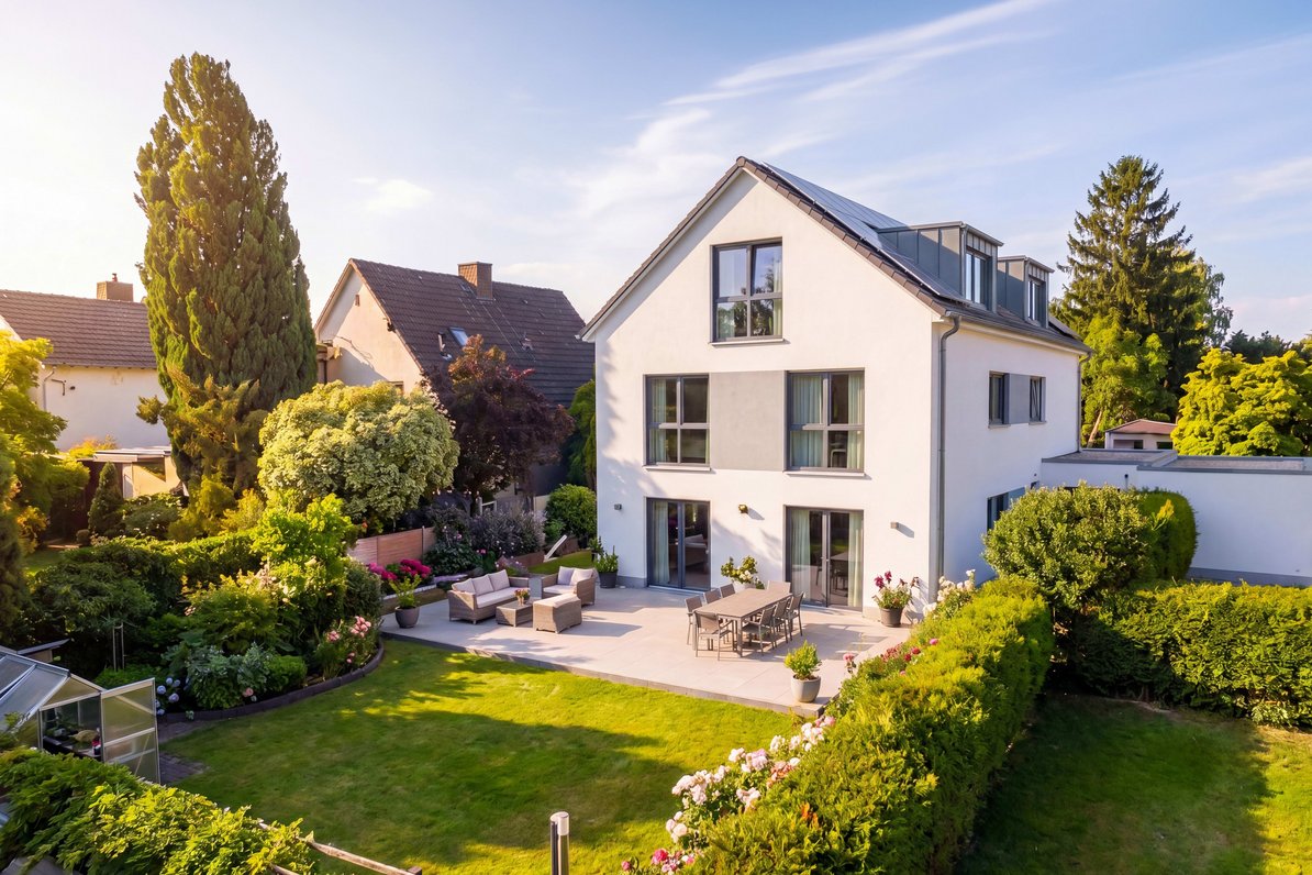 Modernes Einfamilienhaus (visualisiert)