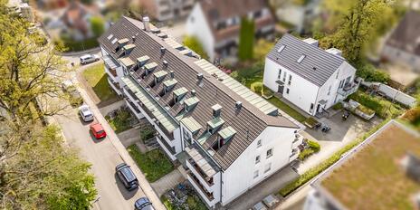 An attractive complex of 28 units ranging from approximately 27 to 89 m² near the Waldfriedhof