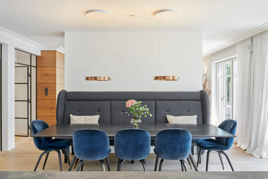 Custom-made upholstered bench