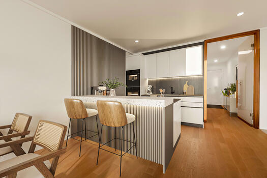 Thoughtful kitchen with counter