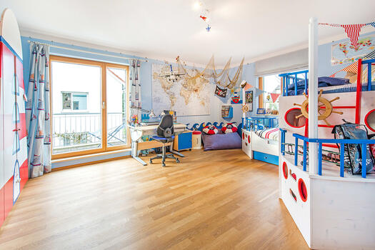 Children's room with balcony access