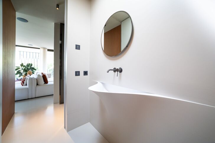 Minimalist bathroom design with clean lines