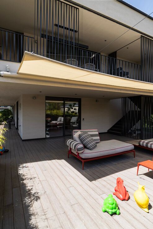 Spacious terrace with a lounge area