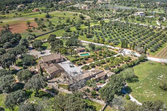 Anwesen aus der Vogelperspektive